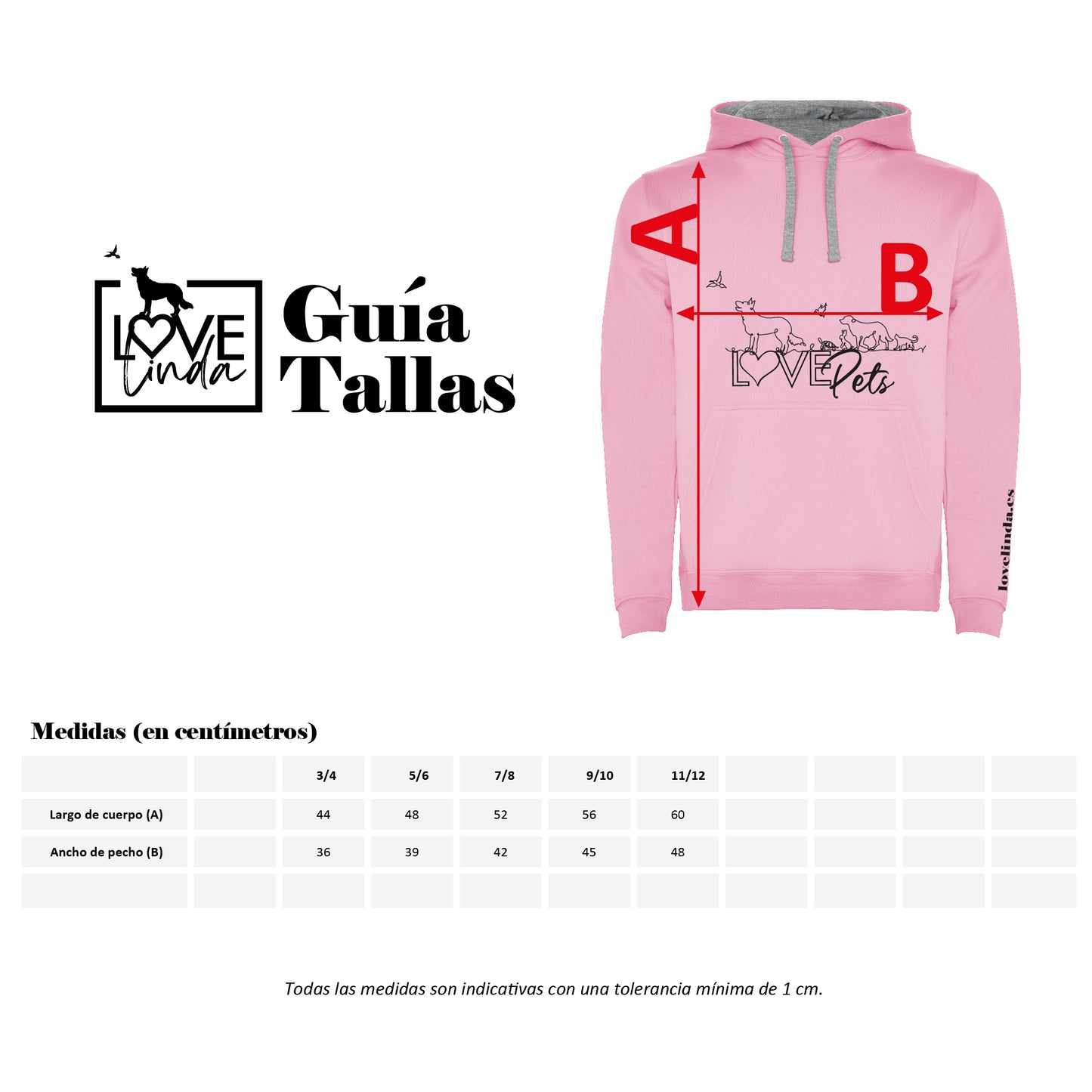 Sudadera con capucha niños LOVE PETS