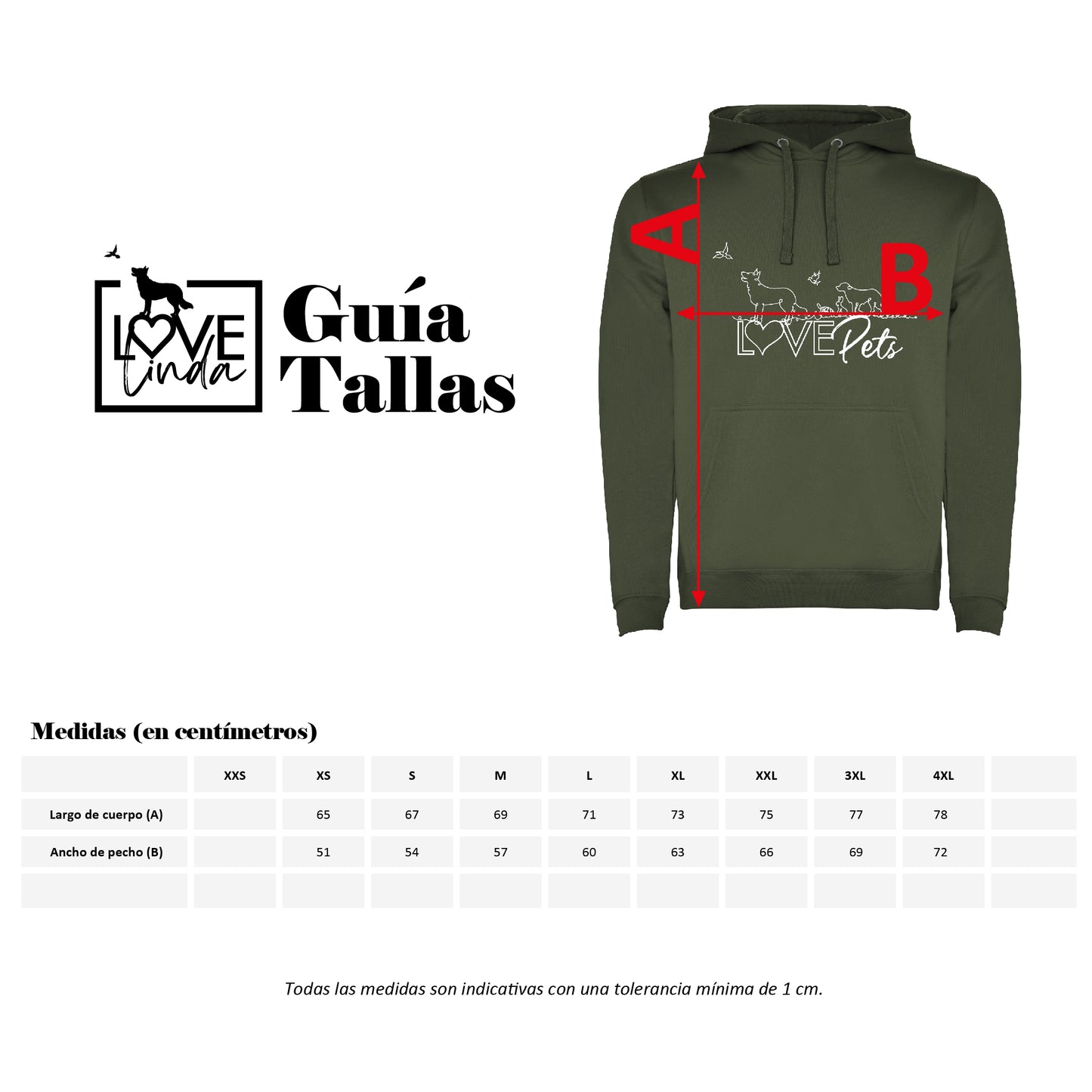 Dessuadora amb caputxa home LOVE PETS