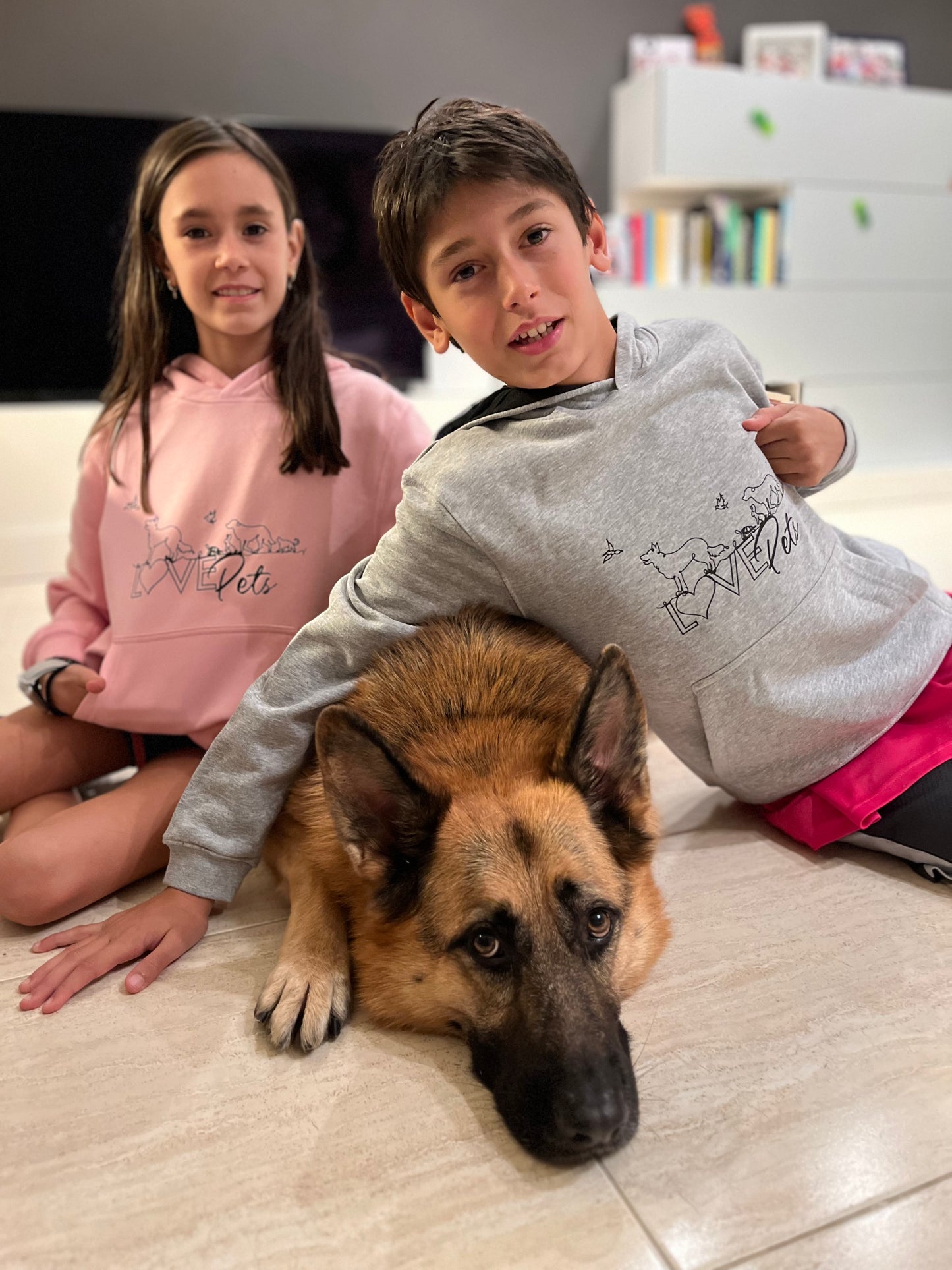 Sudadera con capucha niños LOVE PETS