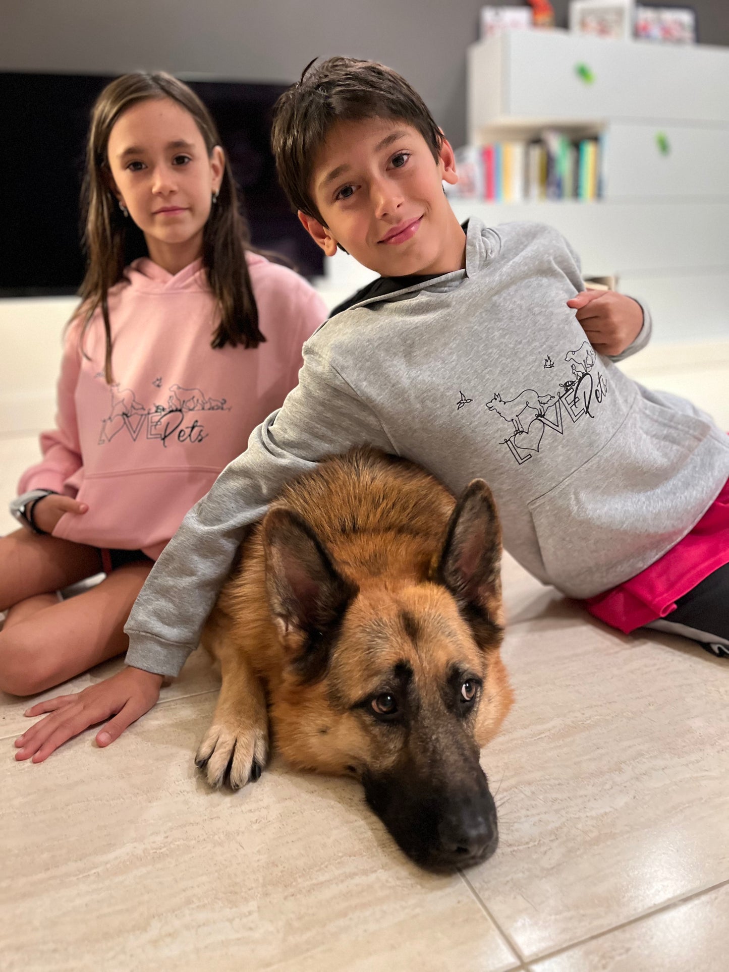 Sudadera con capucha niños LOVE PETS