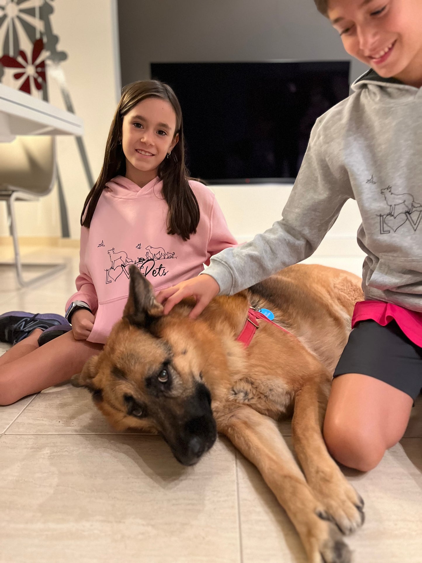 Sudadera con capucha niños LOVE PETS