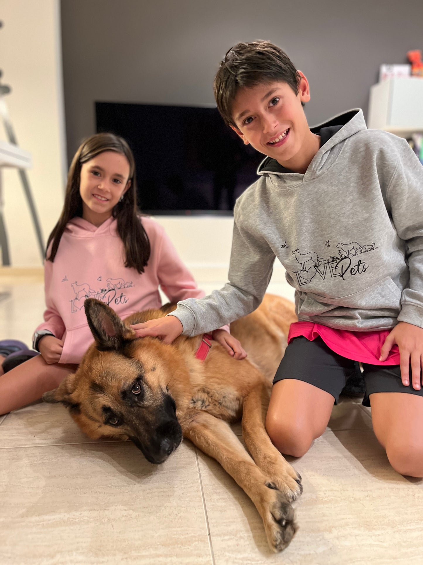 Sudadera con capucha niños LOVE PETS