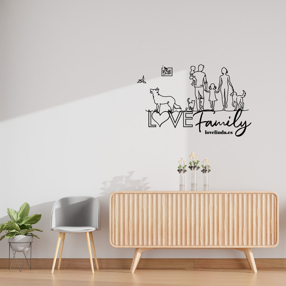 Vinilo para la pared LOVE FAMILY