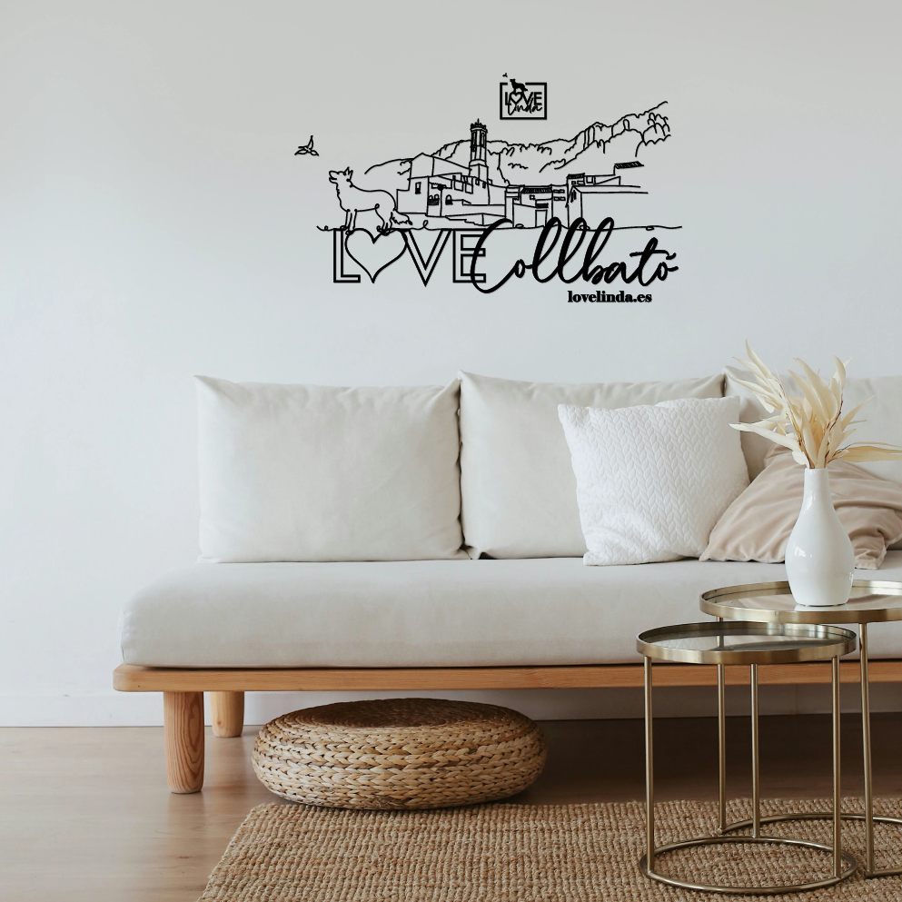 Vinil PERSONALITZABLE per a paret LOVE SKYLINE