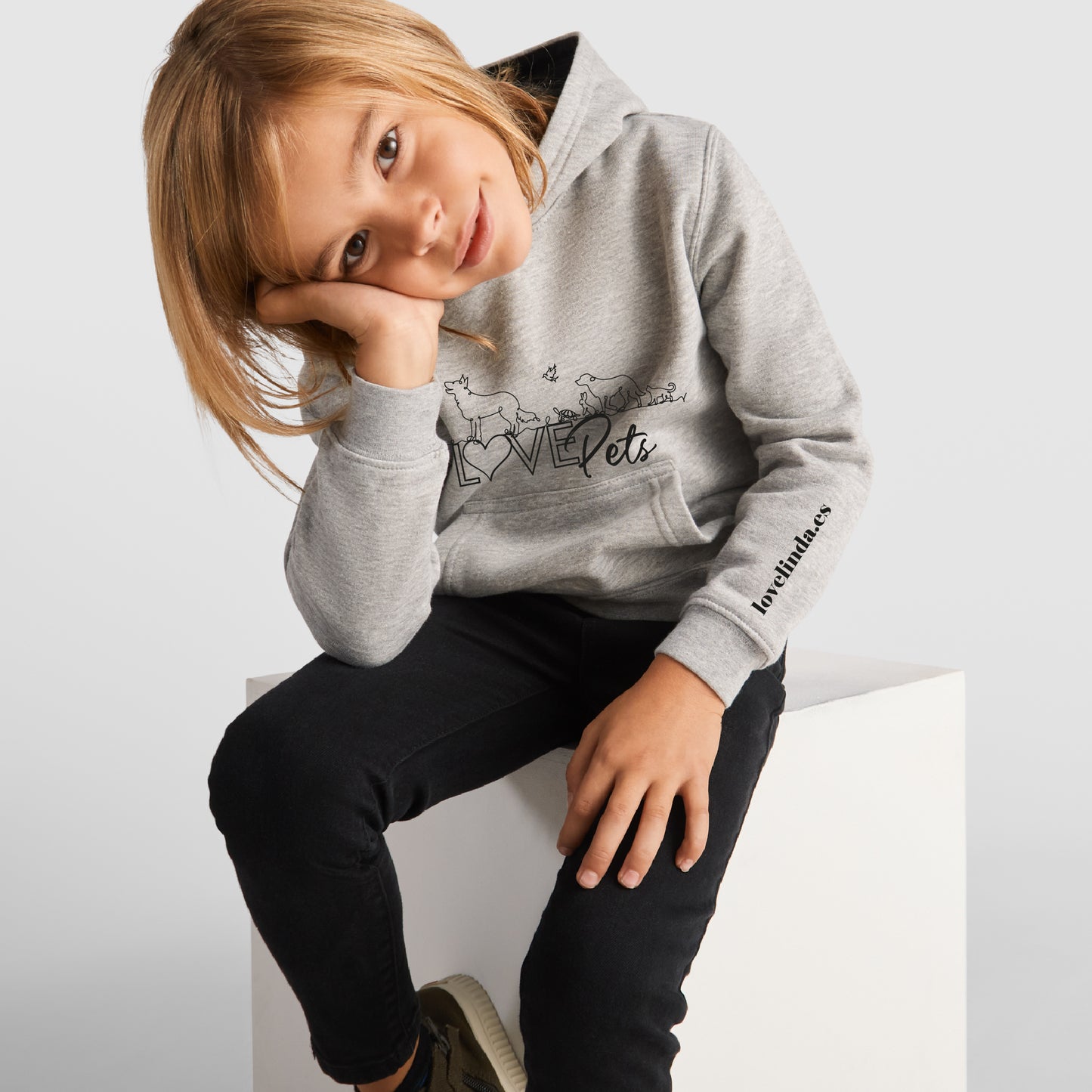 Sudadera con capucha niños LOVE PETS