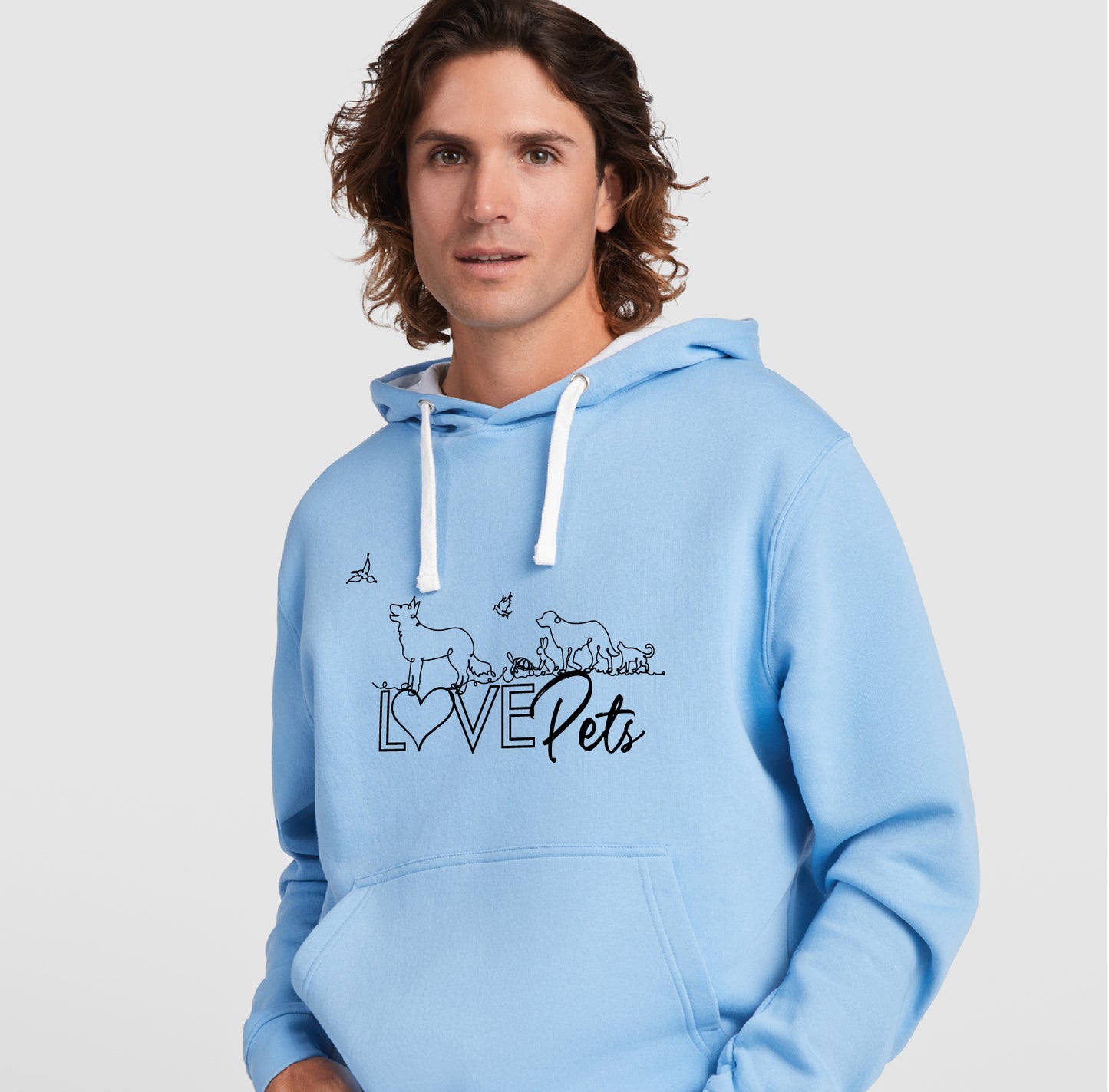 Sudadera con capucha hombre LOVE PETS