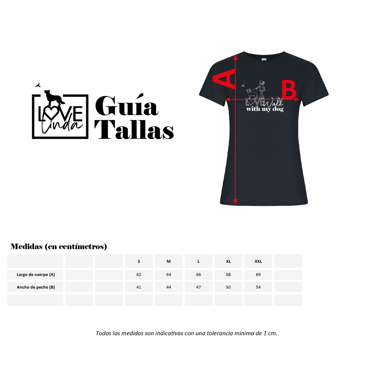 Camiseta LOVE WALKING with my dog