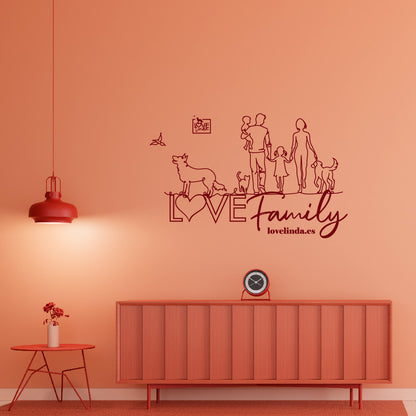 Vinil per a la paret LOVE FAMILY