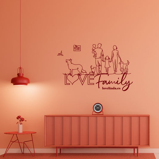 Vinilo para la pared LOVE FAMILY