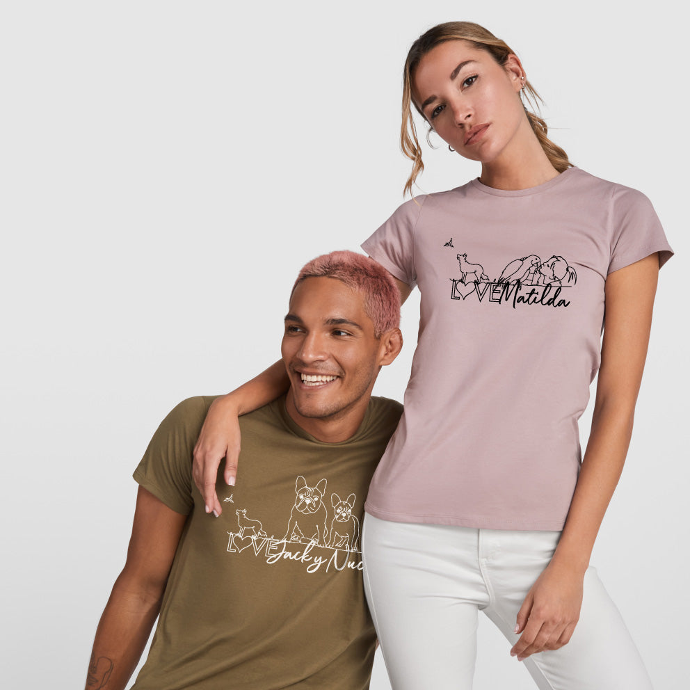 Camiseta PERSONALIZADA para toda la familia LOVE MY PET