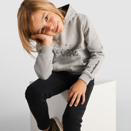 Sudadera con capucha niños LOVE PETS