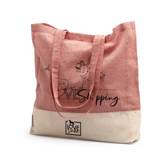 Bolsa de algodón reciclado LOVE SHOPPING