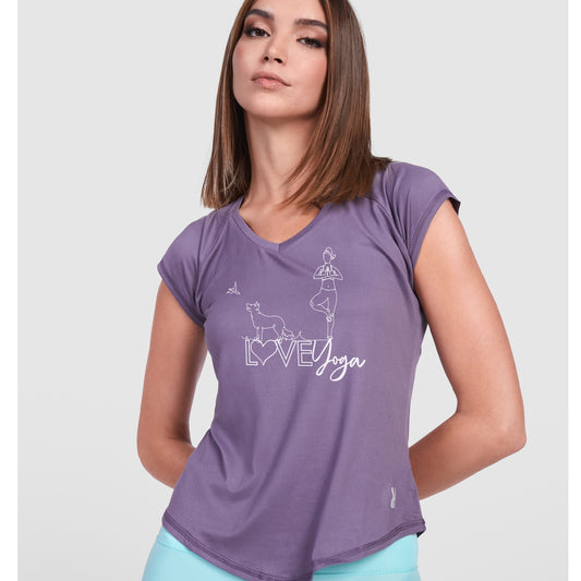 Camiseta técnica de mujer LOVE YOGA